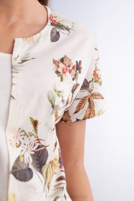 Intimissimi ženske 999i-st.jesenska botanika oblačila 2R8X1505 jesenski botanični bombažni top s kratkimi rokavi ultrafresh supima