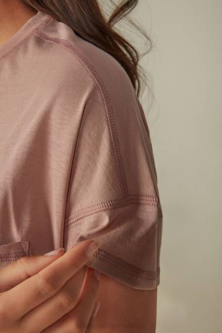 Intimissimi ženske 011i-roza oblačila 2R8X1660 bombažna spalna srajca ultrafresh supima