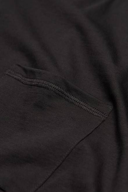 Intimissimi ženske 019-črna oblačila 2R8X1659 bombažna spalna srajca ultrafresh supima