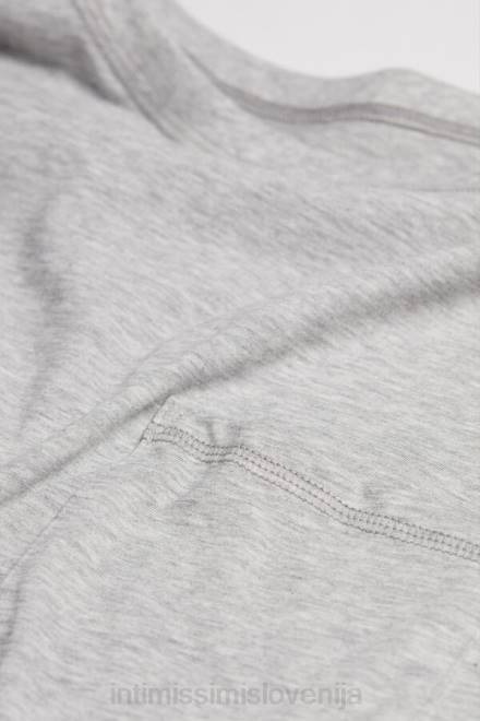 Intimissimi ženske 031-svetlo siv melanž oblačila 2R8X1663 bombažna spalna srajca ultrafresh supima