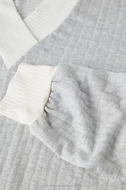 Intimissimi ženske 154j-siva melanž/prašno bela oblačila 2R8X1594 brezčasna spalna srajca dediščine