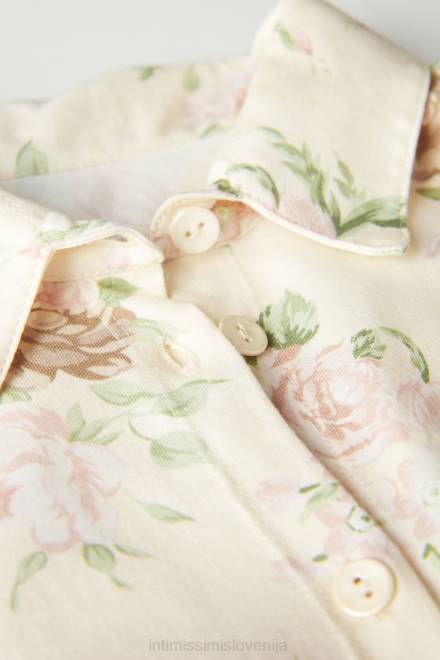 Intimissimi ženske 205j-tisk z vonjem po vrtnicah oblačila 2R8X1550 bombažna spalna srajca z vonjem vrtnic