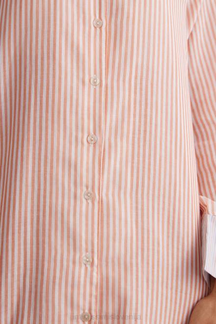 Intimissimi ženske 350j-rjave črte oblačila 2R8X1493 neskončna poletna spalna srajca na gumbe