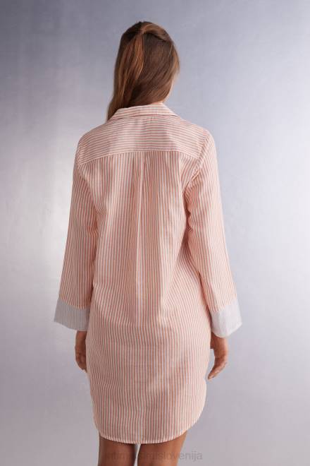 Intimissimi ženske 350j-rjave črte oblačila 2R8X1493 neskončna poletna spalna srajca na gumbe