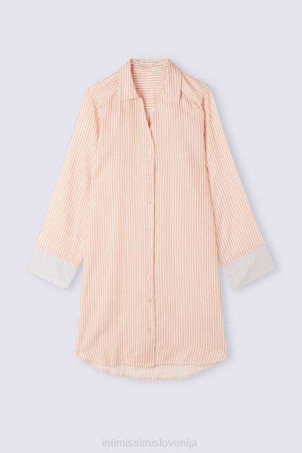 Intimissimi ženske 350j-rjave črte oblačila 2R8X1493 neskončna poletna spalna srajca na gumbe