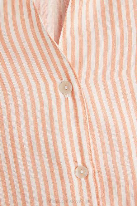 Intimissimi ženske 350j-rjave črte oblačila 2R8X1493 neskončna poletna spalna srajca na gumbe