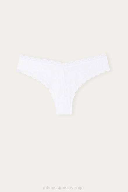 Intimissimi ženske 001-bela spodnje perilo 2R8X1059 Čipkaste brazilke v slogu 80-ih