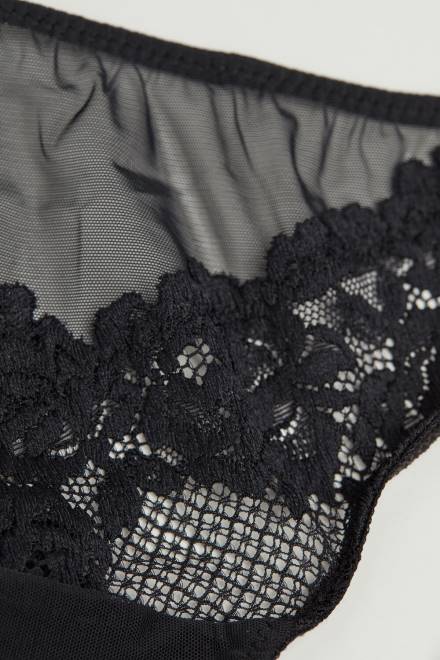 Intimissimi ženske 019-črna spodnje perilo 2R8X1043 brazilke s čudovitimi rožicami