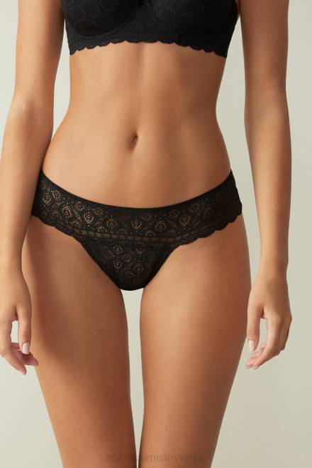 Intimissimi ženske 019-črna spodnje perilo 2R8X1084 čipkaste brazilke
