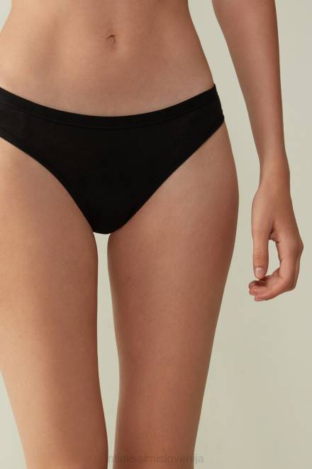 Intimissimi ženske 019-črna spodnje perilo 2R8X1108 ultralahke bombažne brazilke supima