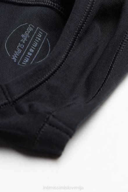 Intimissimi ženske 019-črna spodnje perilo 2R8X1108 ultralahke bombažne brazilke supima