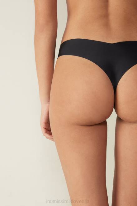 Intimissimi ženske 019-črna spodnje perilo 2R8X1116 Ultralahke brazilke iz mikrovlaken v slogu 80-ih