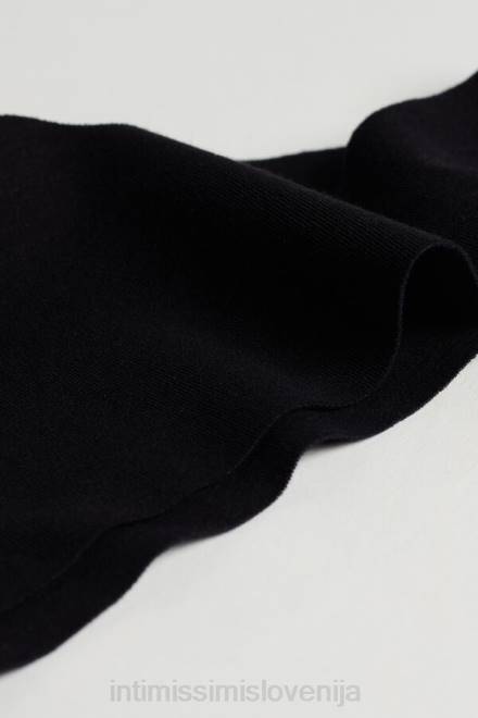 Intimissimi ženske 019-črna spodnje perilo 2R8X1184 lasersko rezano bombažno brazilsko spodnje perilo
