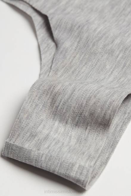 Intimissimi ženske 031-svetlo siv melanž spodnje perilo 2R8X1183 lasersko rezano bombažno brazilsko spodnje perilo