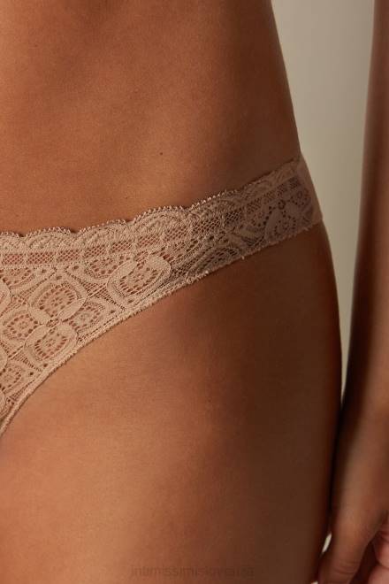 Intimissimi ženske 044-nežno bež spodnje perilo 2R8X1061 brazilke iz čipke in mikrovlaken