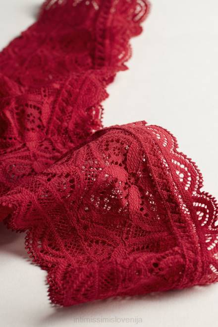 Intimissimi ženske 1473-rdeča spodnje perilo 2R8X1036 Čipkaste brazilke v slogu 80-ih