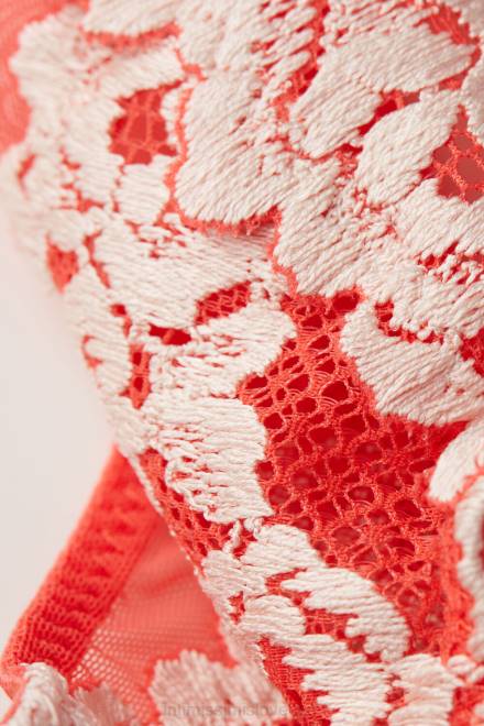 Intimissimi ženske 216j-ognjeno škrlat/slonokoščena spodnje perilo 2R8X952 brazilke s čudovitimi rožicami