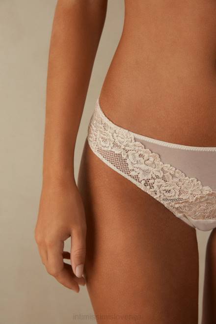 Intimissimi ženske 2280-roza svila spodnje perilo 2R8X1014 brazilke s čudovitimi rožicami