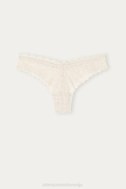 Intimissimi ženske 2280-roza svila spodnje perilo 2R8X1042 Čipkaste brazilke v slogu 80-ih