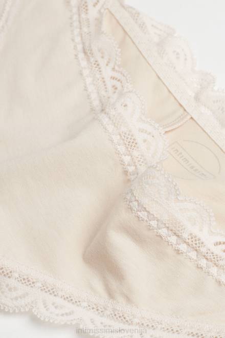 Intimissimi ženske 2280-roza svila spodnje perilo 2R8X1047 bombažne in čipkane brazilke