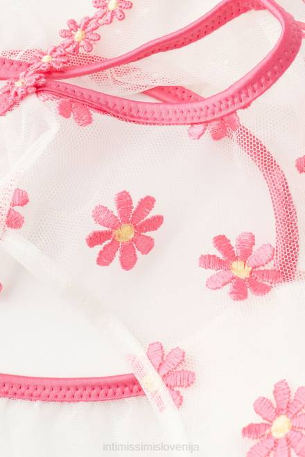 Intimissimi ženske 239j-fuksija/prašno bela spodnje perilo 2R8X936 sladke kot marjetice brazilke v stilu 80. let