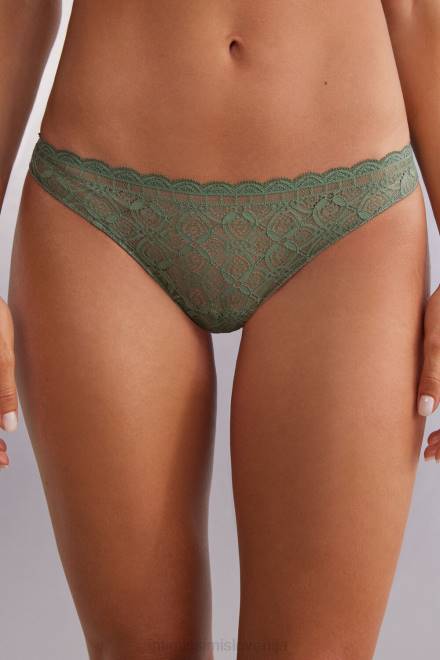 Intimissimi ženske 344j-žalvija zelena spodnje perilo 2R8X906 brazilke iz čipke in mikrovlaken