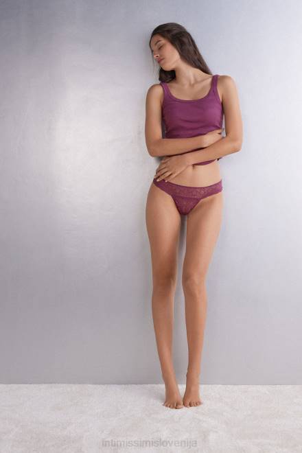 Intimissimi ženske 345j-vijolično vino spodnje perilo 2R8X865 čipkaste brazilke
