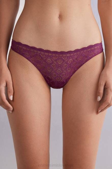 Intimissimi ženske 345j-vijolično vino spodnje perilo 2R8X902 brazilke iz čipke in mikrovlaken