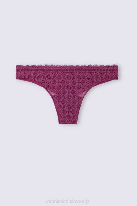 Intimissimi ženske 345j-vijolično vino spodnje perilo 2R8X902 brazilke iz čipke in mikrovlaken