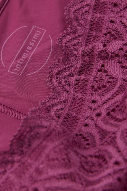 Intimissimi ženske 345j-vijolično vino spodnje perilo 2R8X902 brazilke iz čipke in mikrovlaken
