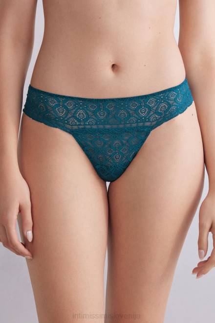 Intimissimi ženske 346j-teal modra spodnje perilo 2R8X861 čipkaste brazilke