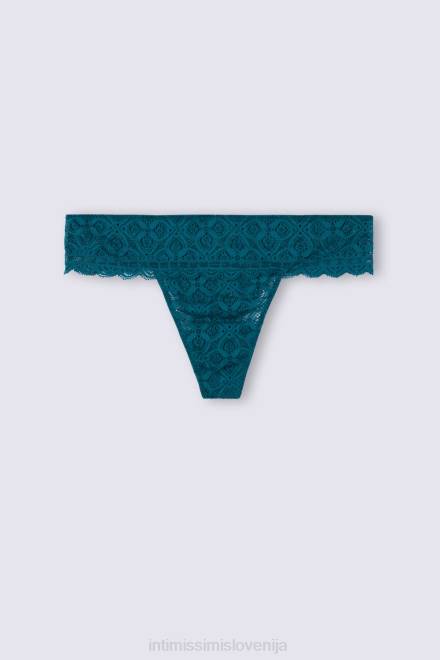 Intimissimi ženske 346j-teal modra spodnje perilo 2R8X861 čipkaste brazilke