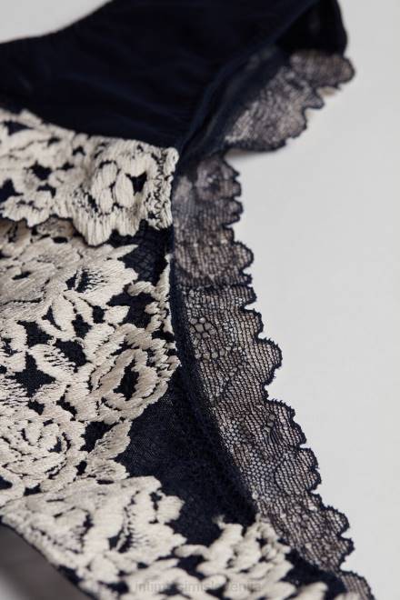 Intimissimi ženske 347i-globoko modra/vanilija spodnje perilo 2R8X1149 brazilke s čudovitimi rožicami
