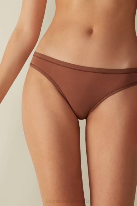 Intimissimi ženske 502i-temno bež spodnje perilo 2R8X1104 ultralahke bombažne brazilke supima