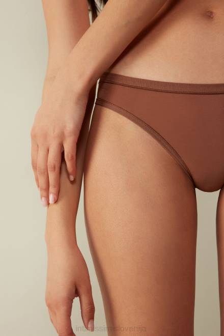 Intimissimi ženske 502i-temno bež spodnje perilo 2R8X1104 ultralahke bombažne brazilke supima