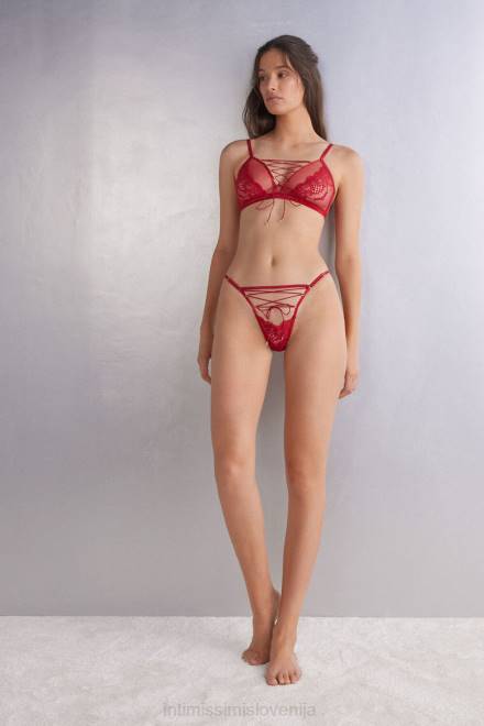 Intimissimi ženske 9888-rdeč pečatni vosek spodnje perilo 2R8X848 sinful fantasies brazilke s stranskimi naramnicami