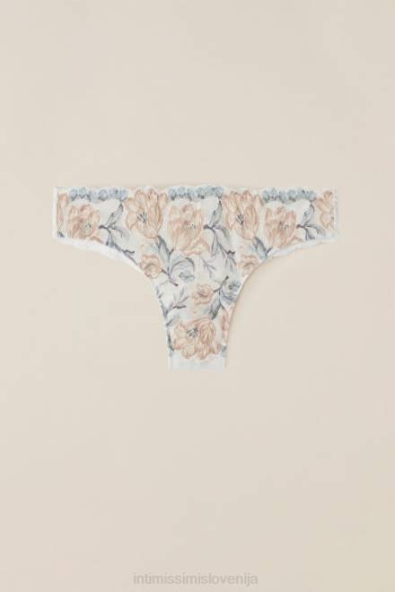 Intimissimi ženske 990i-jesenska lepota s cvetličnim potiskom v barvi slonovine spodnje perilo 2R8X938 efemerne lepotne brazilke