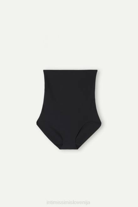 Intimissimi ženske 019-črna spodnje perilo 2R8X1003 brezšivne francoske hlačke iz mikrovlaken z visokim pasom