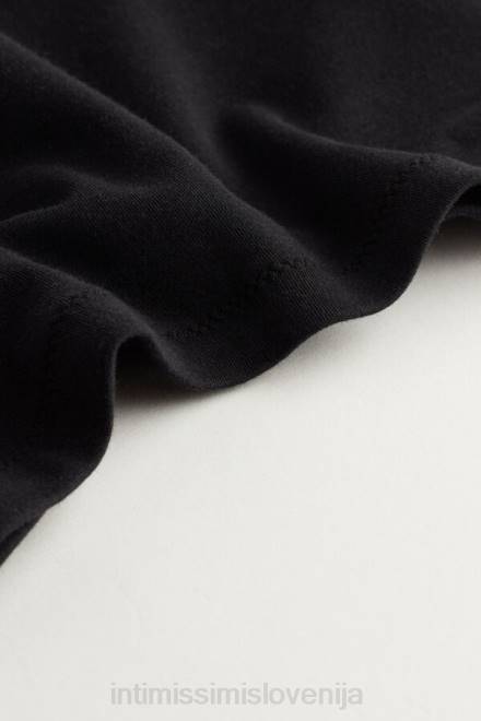 Intimissimi ženske 019-črna spodnje perilo 2R8X1178 brezšivne bombažne kratke hlače supima