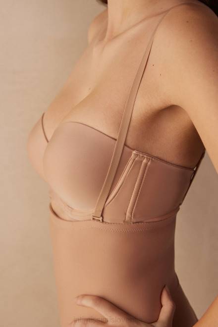 Intimissimi ženske 044-nežno bež spodnje perilo 2R8X1004 brezšivne francoske hlačke iz mikrovlaken z visokim pasom