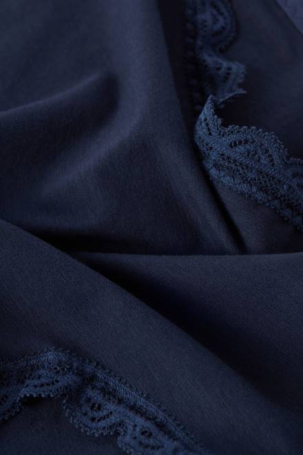 Intimissimi ženske 1467-intenzivno modra spodnje perilo 2R8X852 francoske hlačke iz bombaža in čipke z visokim pasom