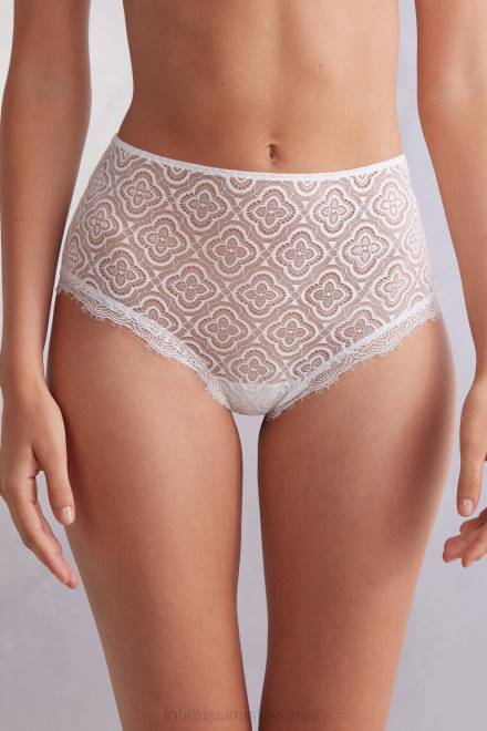 Intimissimi ženske 352j-bianco perla spodnje perilo 2R8X888 folk & slastne francoske hlačke z visokim pasom
