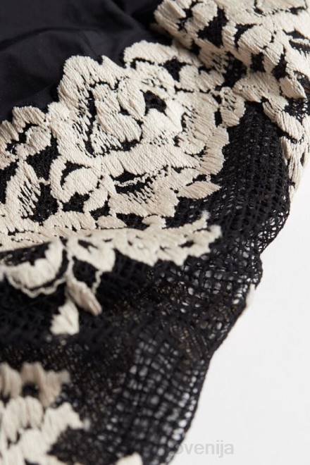 Intimissimi ženske 9887-črna/slonokoščena spodnje perilo 2R8X1167 francoske spodnje hlače s čudovitimi rožami