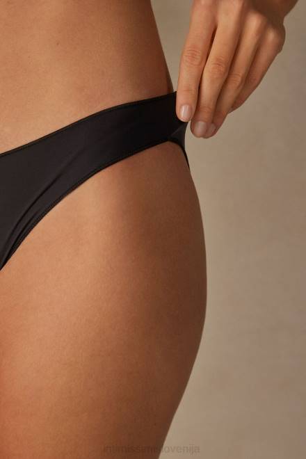 Intimissimi ženske 019-črna spodnje perilo 2R8X1009 ultralahke spodnje hlače z nizko postavo iz mikrovlaken