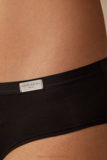 Intimissimi ženske 019-črna spodnje perilo 2R8X1029 bombažne hlačke s popolno prekrivnostjo