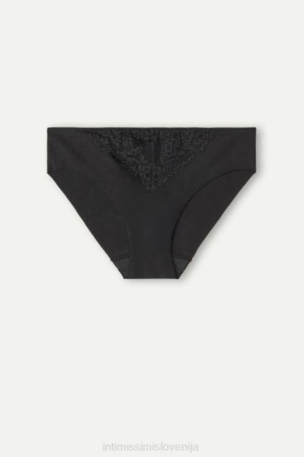 Intimissimi ženske 019-črna spodnje perilo 2R8X1045 brezšivne bombažne hlačke s čudovitimi rožicami