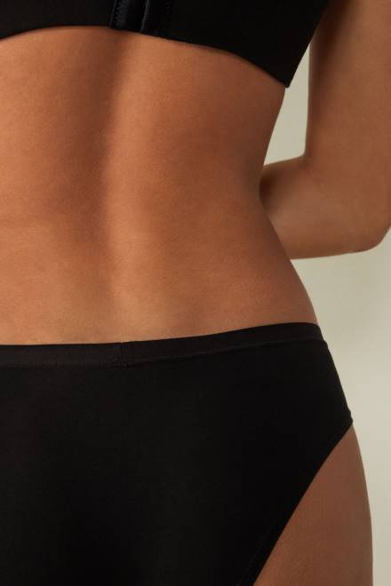 Intimissimi ženske 019-črna spodnje perilo 2R8X1197 hlačke iz naravnega bombaža