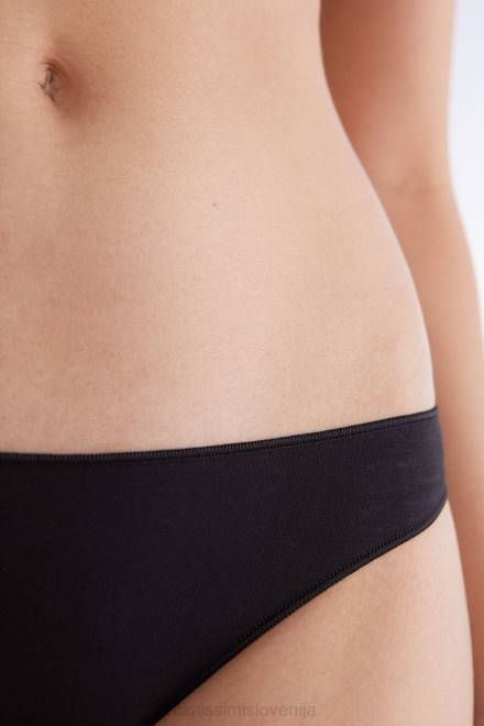 Intimissimi ženske 019-črna spodnje perilo 2R8X922 bombažne hlačke z nizko postavo