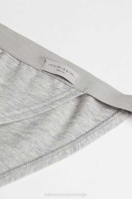 Intimissimi ženske 031-svetlo siv melanž spodnje perilo 2R8X1111 hlačke iz naravnega bombaža s stranskimi naramnicami