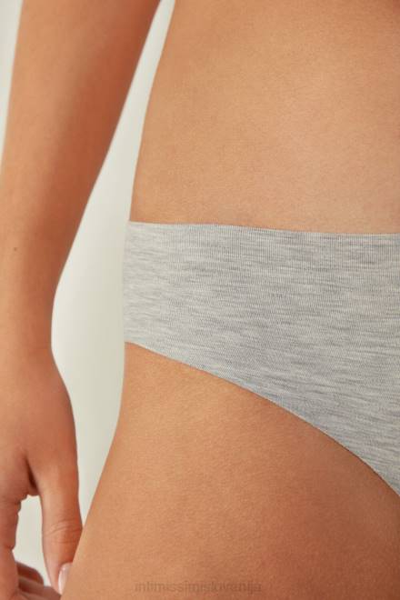 Intimissimi ženske 031-svetlo siv melanž spodnje perilo 2R8X1185 bombažne hlačke iz neobdelanega kroja